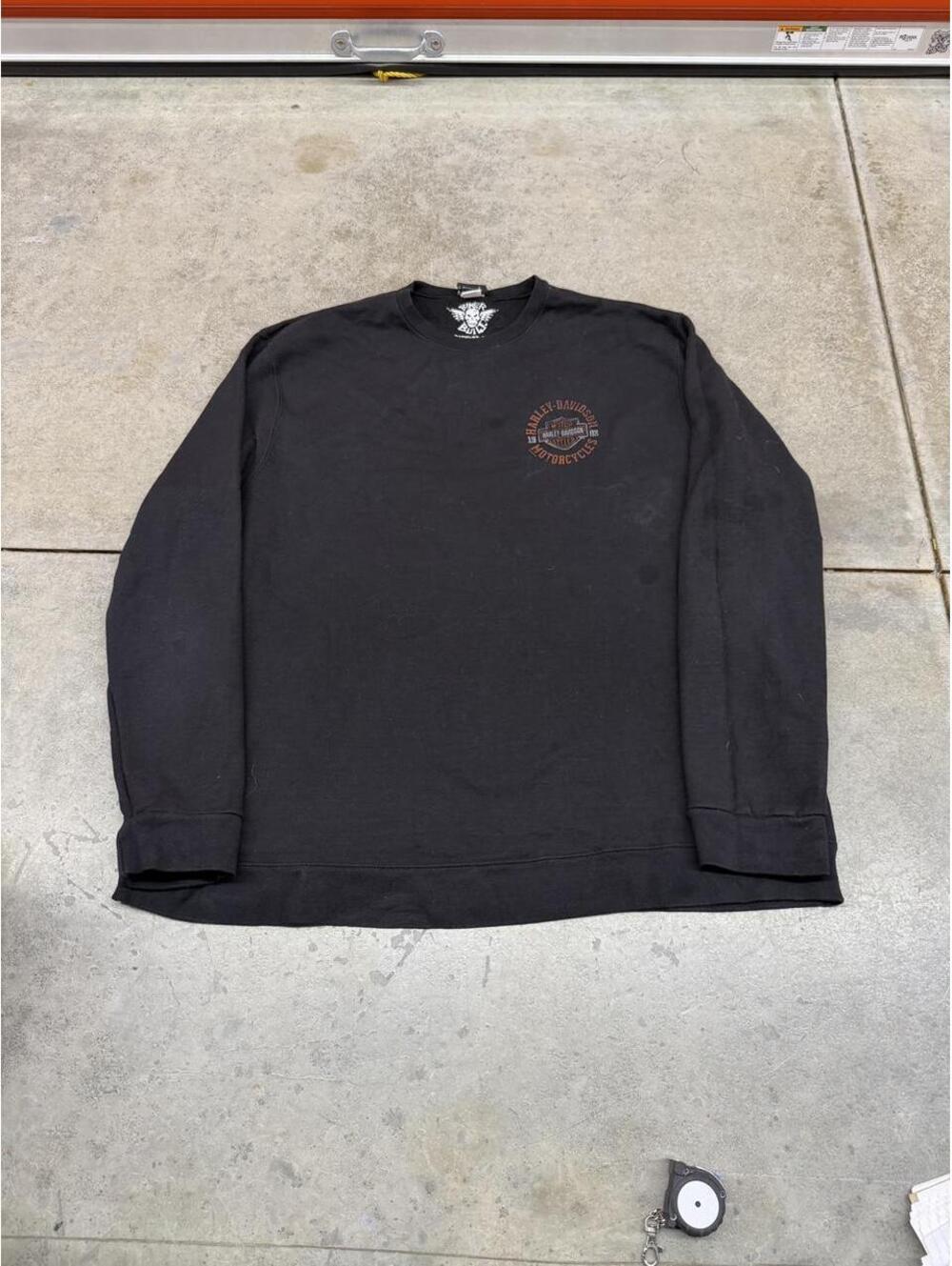 vintage harley davidson motorcycles faded black crewneck size xxl